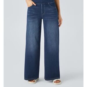 HALARA Frost Blue Wide Leg Jeans, size 1X